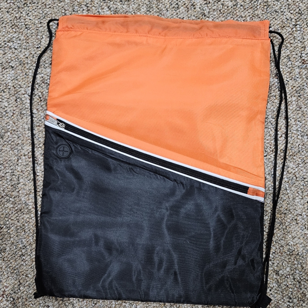 Insulated Cooler Drawstring Backpack | Orange And… - image 1